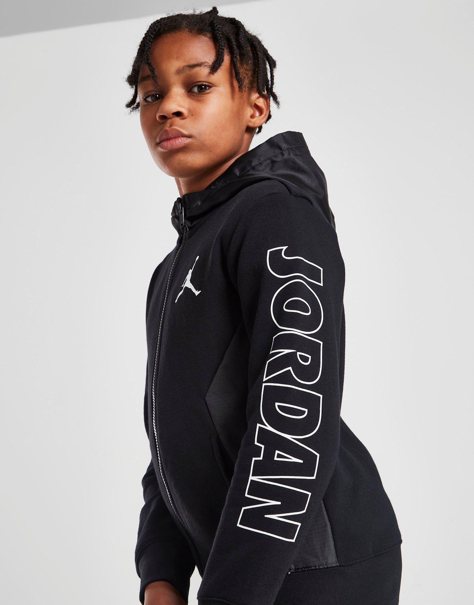 Jordan Survêtement Tissé Overlay Polaire Junior Noir Suisse