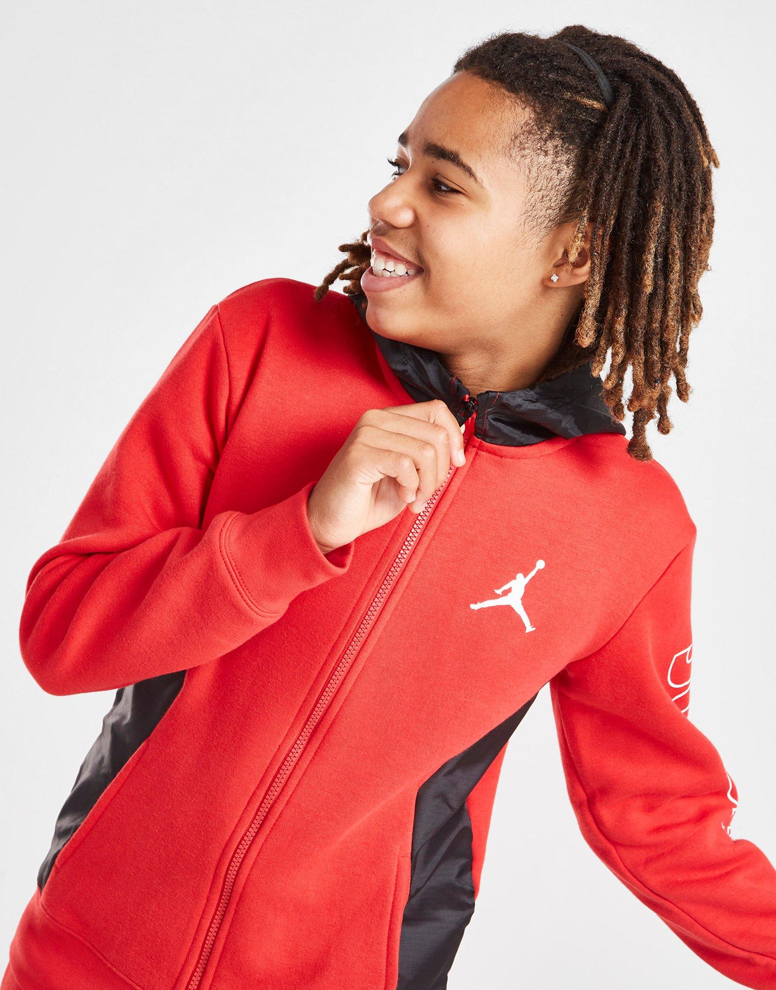 Jordan Survêtement Tissé Overlay Polaire Junior Rouge Suisse