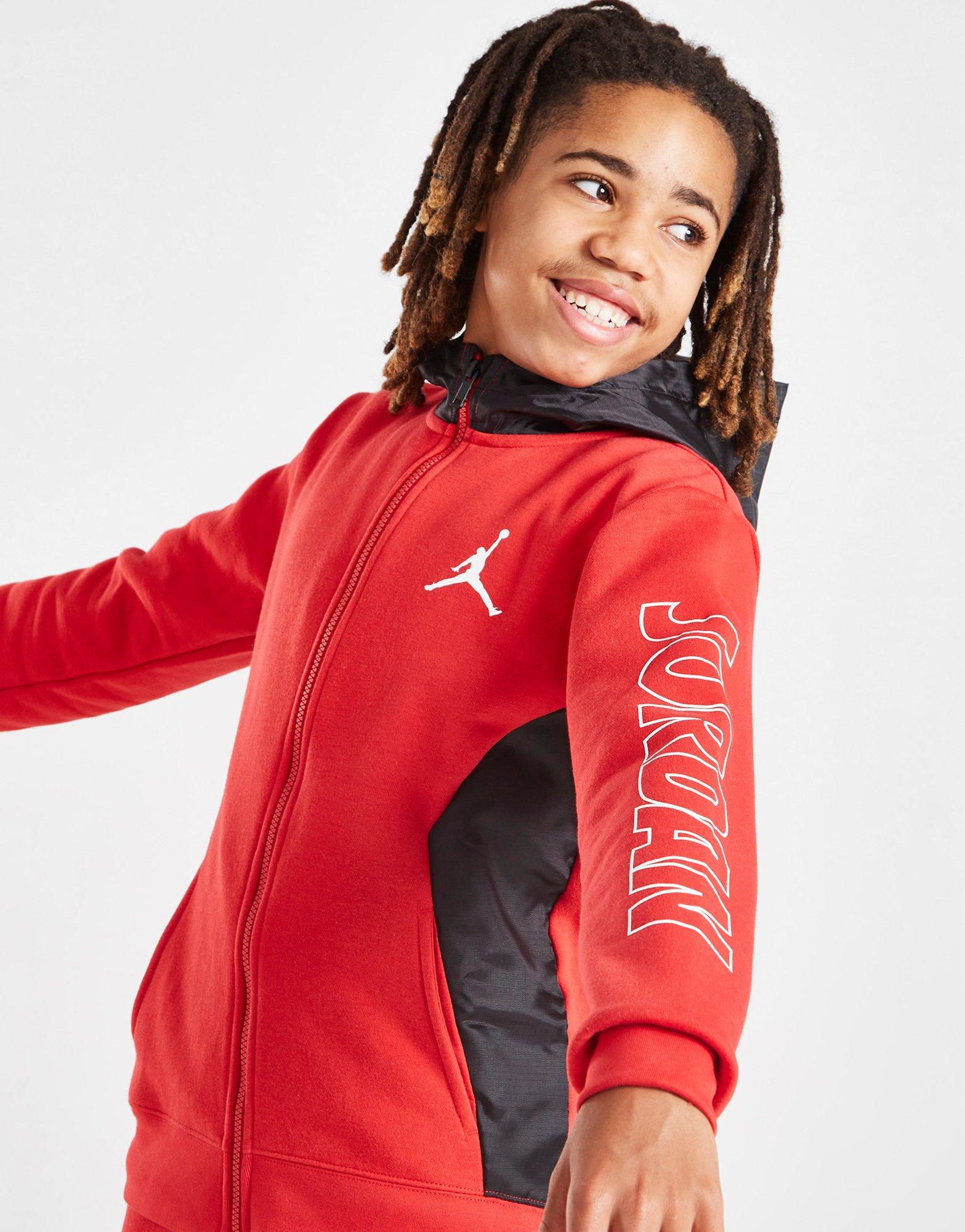 Jordan Survêtement Tissé Overlay Polaire Junior Rouge Suisse