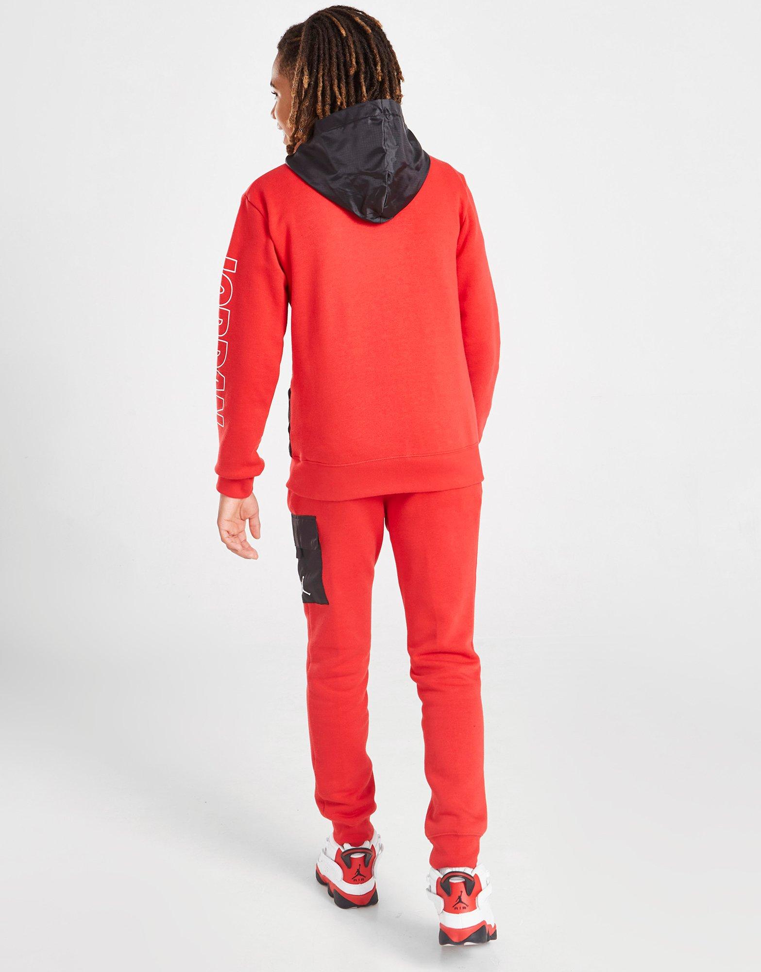 Jordan Survêtement Tissé Overlay Polaire Junior Rouge Suisse