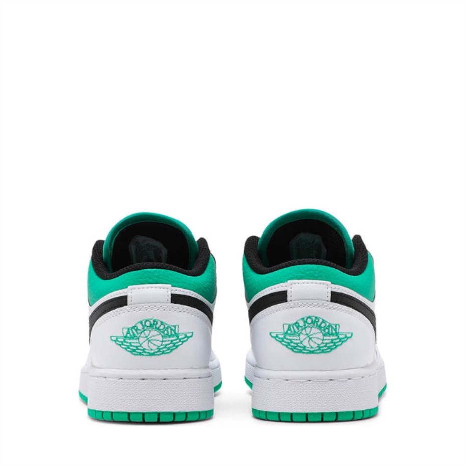 Air Jordan 1 Low Blanc Chanceux Vert Tumbled Cuir(gs) Suisse