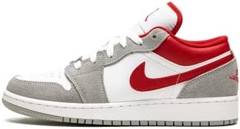 Air Jordan 1 Low Se Grade School Smoke Gris-gym Rouge-blanc Suisse