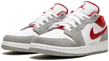 Air Jordan 1 Low Se Grade School Smoke Gris-gym Rouge-blanc Suisse