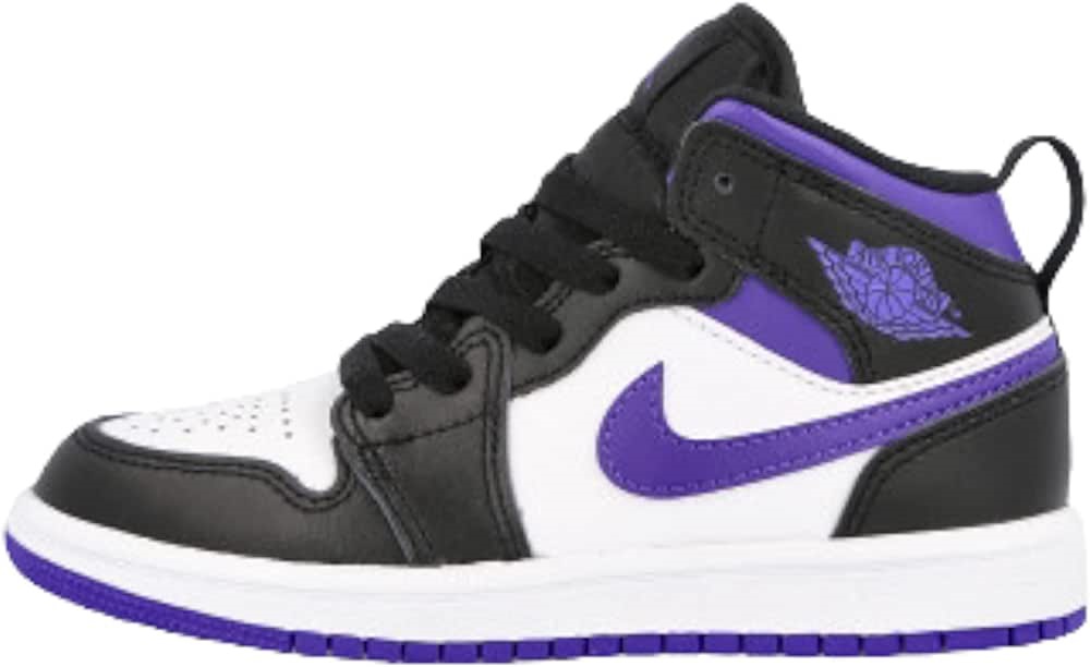 Air Jordan 1 Mid Pre School Noir-dark Iris-blanc Suisse