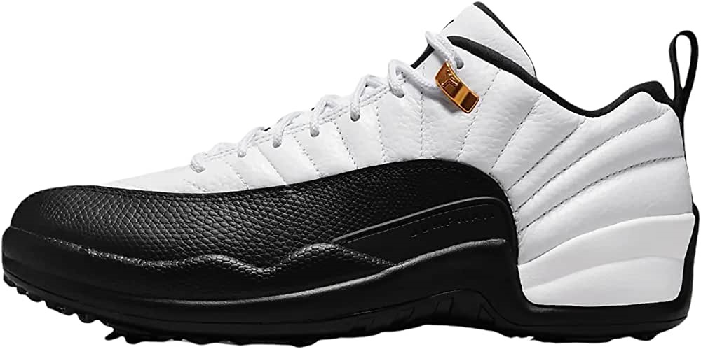 Air Jordan 12 Low Retro Hommes Crampons De Golf Noir-blanc Suisse