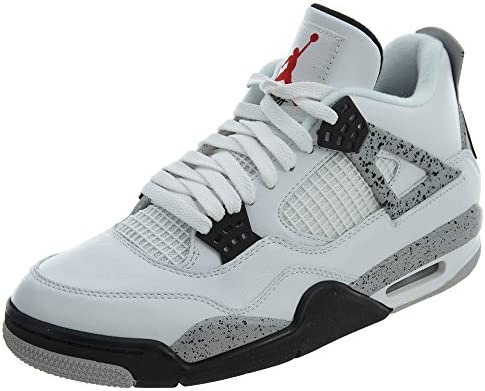 Air Jordan 4 Retro-308497 106 Classic Blanc-feu Rouge-noir-tech Gris Suisse