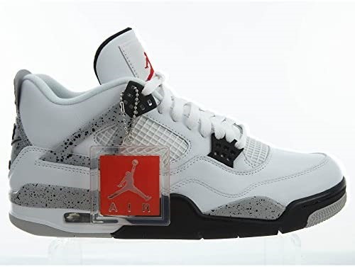 Air Jordan 4 Retro-308497 106 Classic Blanc-feu Rouge-noir-tech Gris Suisse