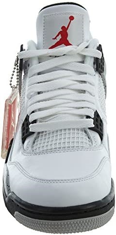 Air Jordan 4 Retro-308497 106 Classic Blanc-feu Rouge-noir-tech Gris Suisse