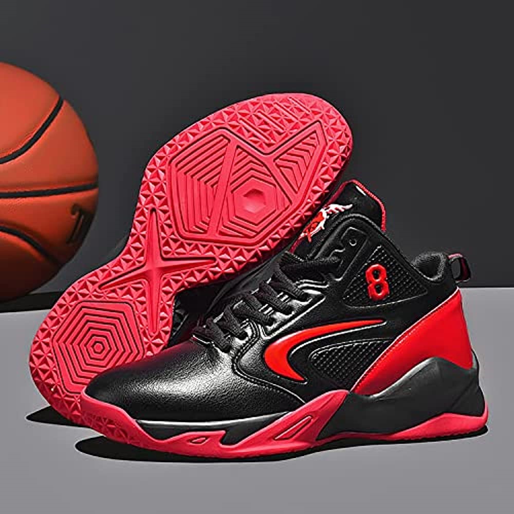 Air Jordan Chaussures De Basket-ball Hommes Baskets Montantes Respirantes Anti-dérapantes Rouge Suisse