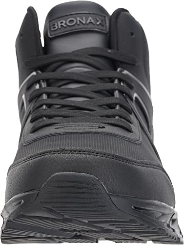 Air Jordan Bronax Chaussures Montantes Hommes Baskets En Cuir Imperméable Noir Suisse