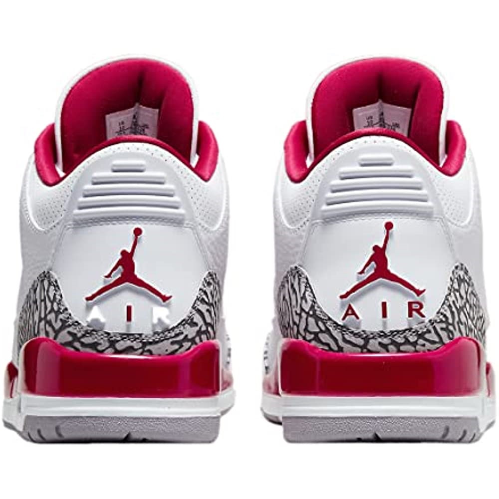 Air Jordan Homme Air Jordan 3 Retro Cuir Synthétique Baskets White-light Curry-cardinal Rouge Suisse
