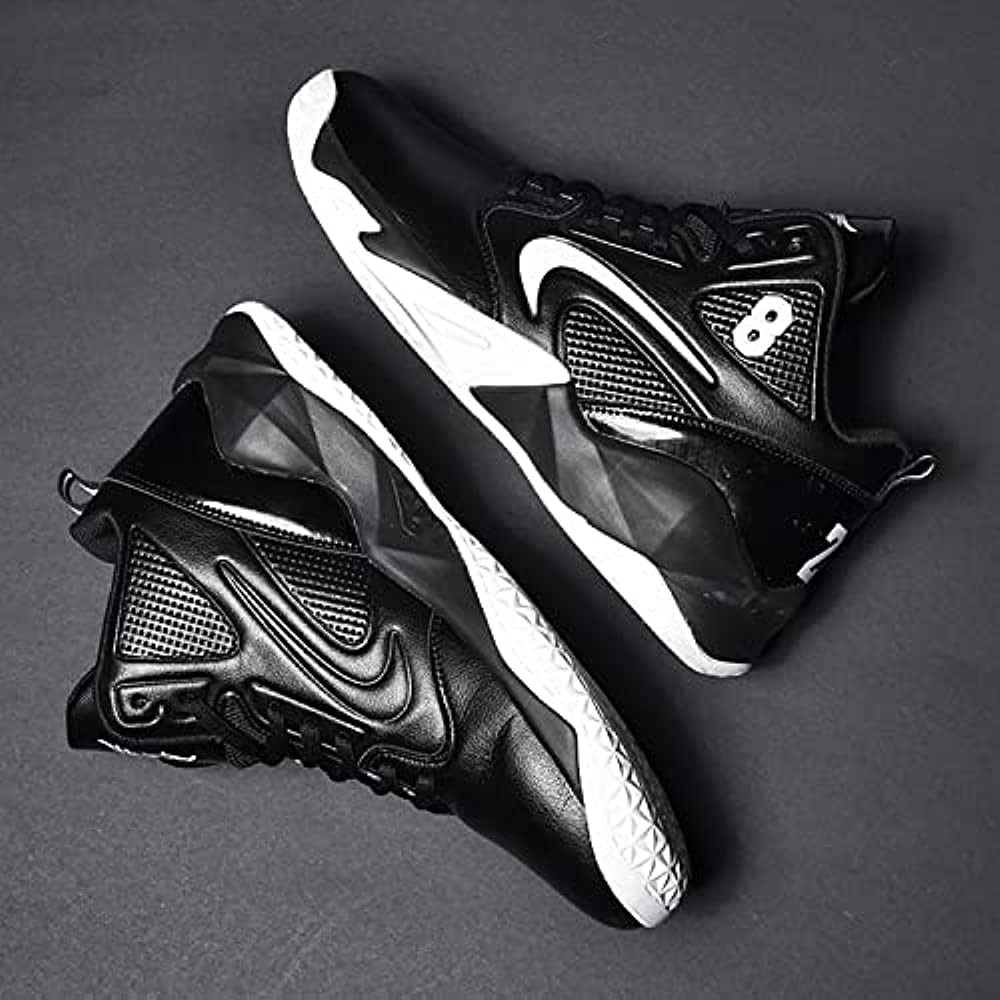 Air Jordan Hommes Chaussures De Basket-ball Montantes Baskets Anti-dérapantes Respirantes Noir Suisse