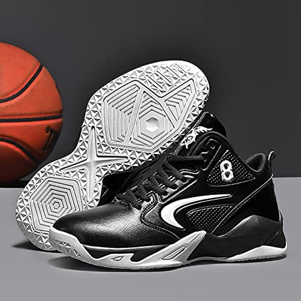 Air Jordan Hommes Chaussures De Basket-ball Montantes Baskets Anti-dérapantes Respirantes Noir Suisse