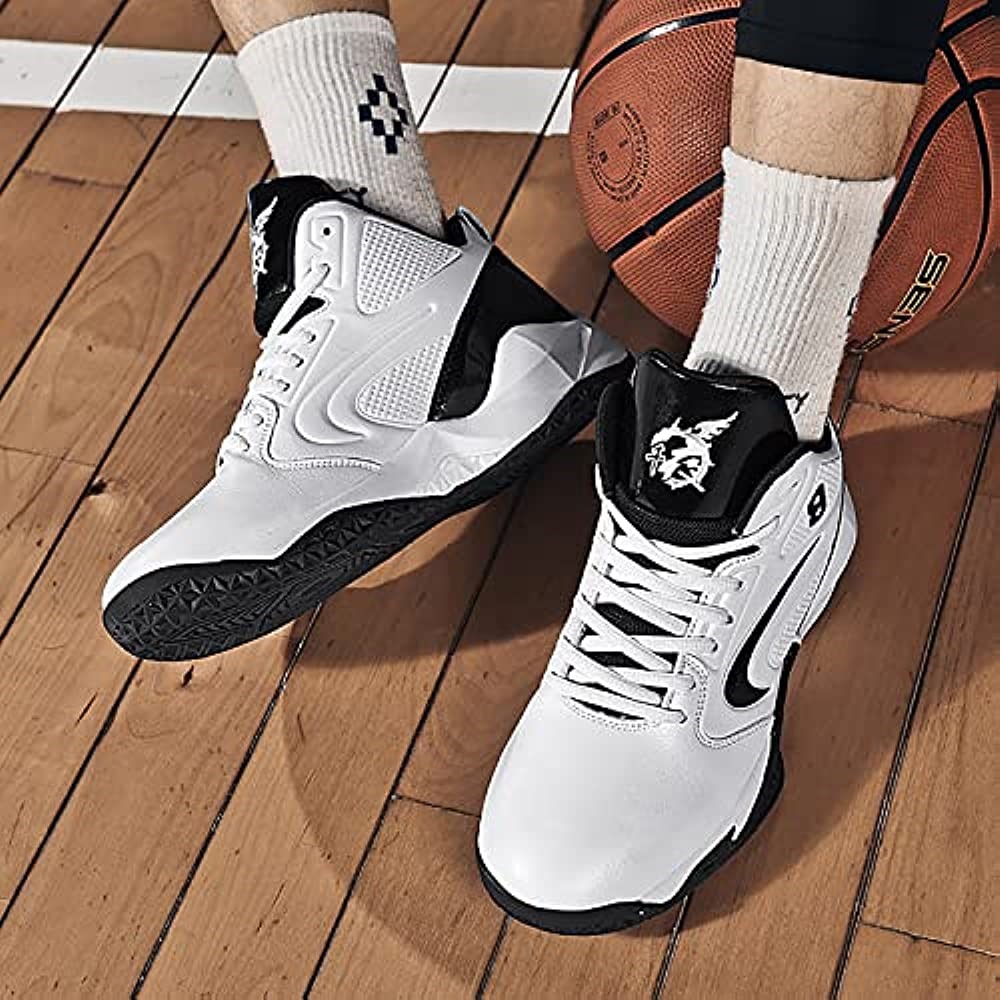 Air Jordan Hommes Chaussures De Basket-ball Montantes Respirantes Anti-dérapantes Baskets Blanc Suisse