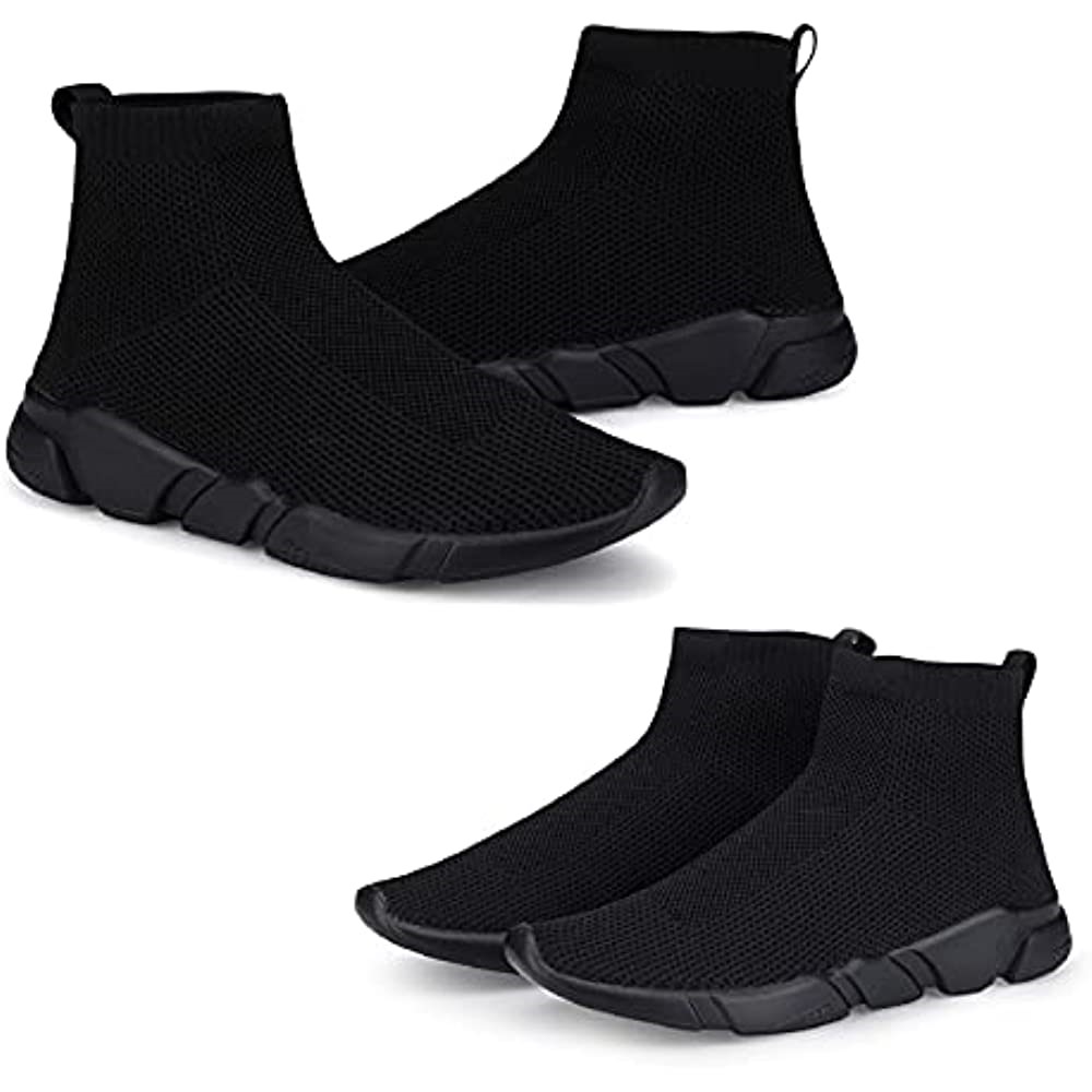 Air Jordan Hommes Baskets De Mode Chaussures De Marche Respirantes Chaussures De Course Tout Noir Suisse