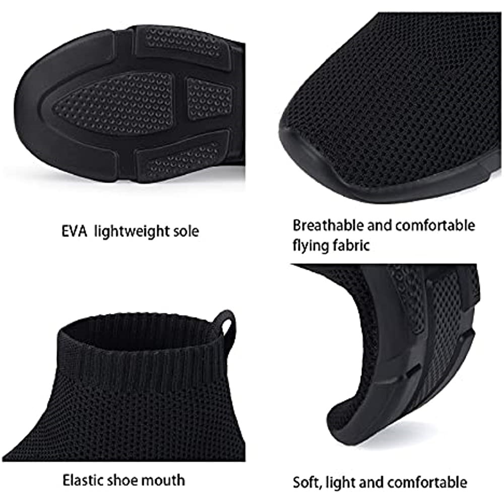 Air Jordan Hommes Baskets De Mode Chaussures De Marche Respirantes Chaussures De Course Tout Noir Suisse