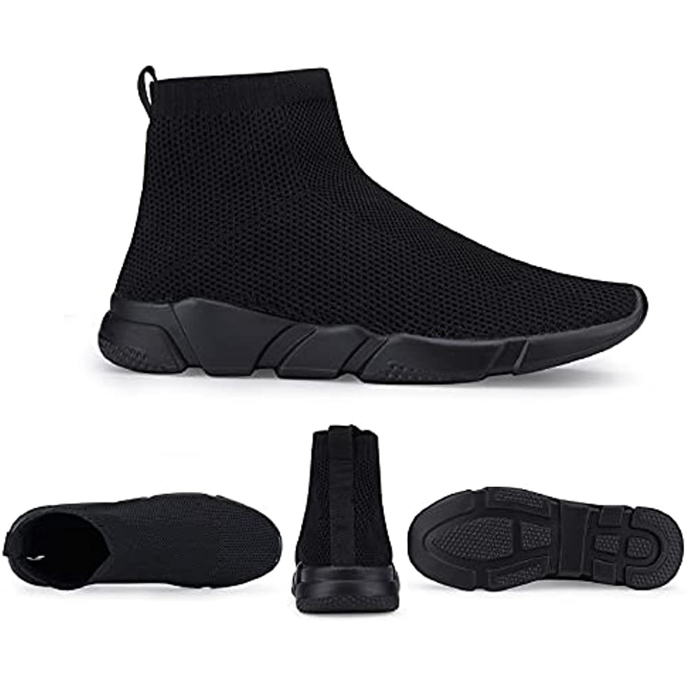 Air Jordan Hommes Baskets Mode-chaussures De Marche Respirantes Légères Chaussures De Course Tout Noir Suisse