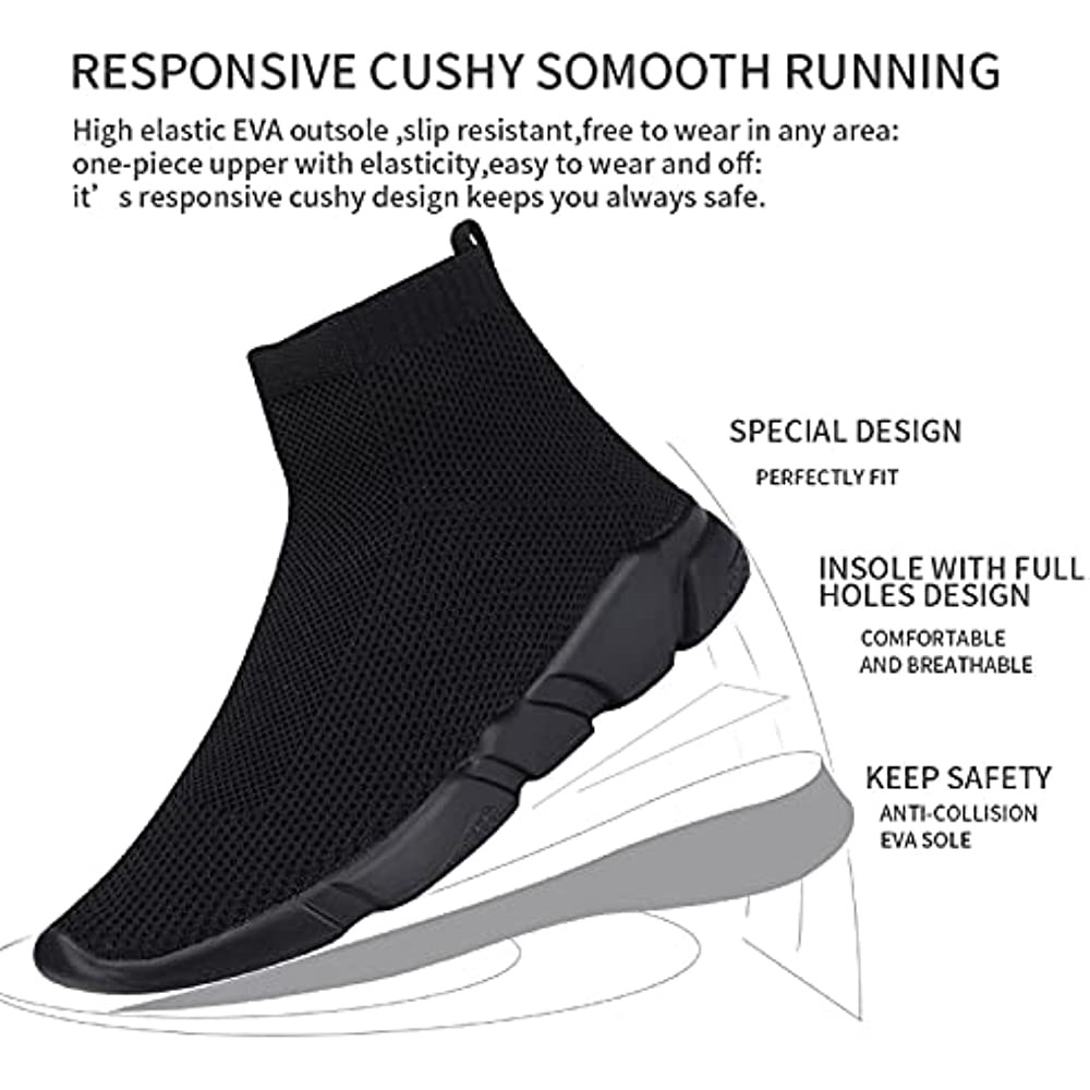 Air Jordan Hommes Baskets Mode-chaussures De Marche Respirantes Légères Chaussures De Course Tout Noir Suisse