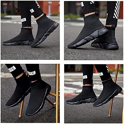 Air Jordan Hommes Baskets Mode-chaussures De Marche Respirantes Légères Chaussures De Course Noir Suisse