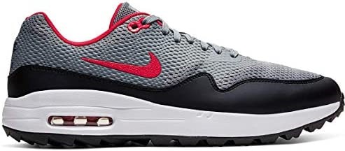 Air Jordan Nike Homme 2020 Air Max 1 G Chaussures De Golf Particules Gris-noir-blanc-rouge Suisse