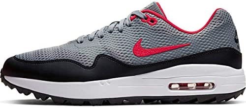Air Jordan Nike Homme 2020 Air Max 1 G Chaussures De Golf Particules Gris-noir-blanc-rouge Suisse