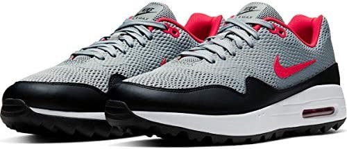Air Jordan Nike Homme 2020 Air Max 1 G Chaussures De Golf Particules Gris-noir-blanc-rouge Suisse