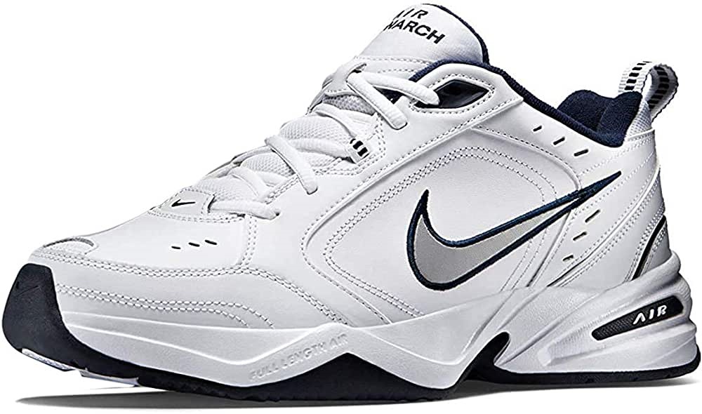 Air Jordan Nike Air Monarch Iv Cross Trainer White-metallic Silver-navy Suisse