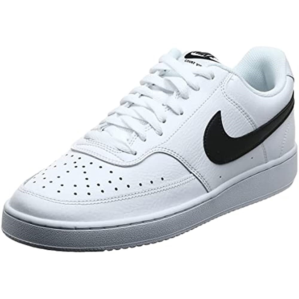 Air Jordan Nike Homme Court Vision Low Sneaker Blanc-noir Blanc Suisse