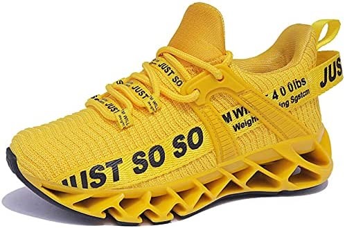 Air Jordan Umyogo Garçons Filles Chaussures Tennis Running Léger Respirant Enfants Baskets Jaune Suisse