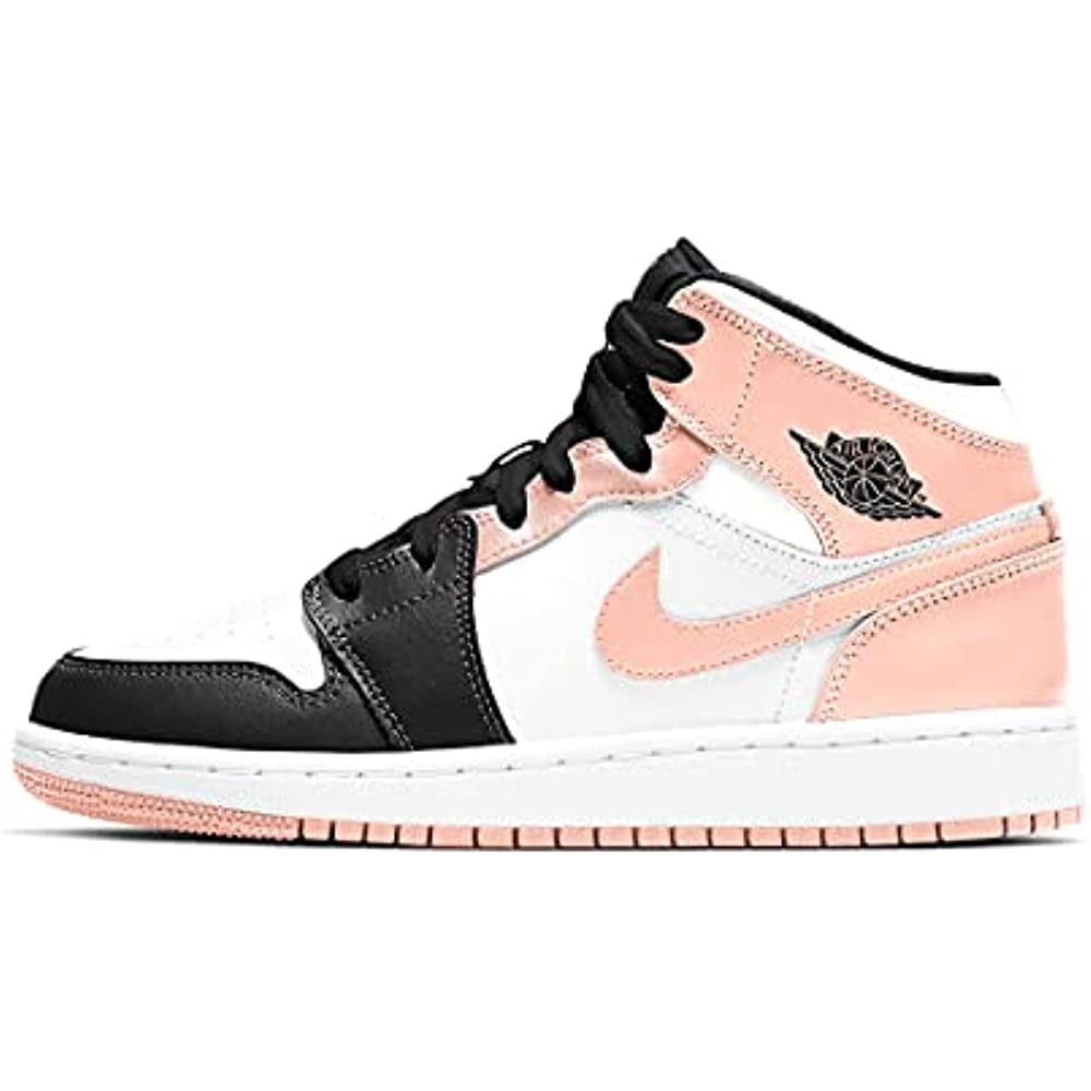 Gros Enfants Air Jordan 1 Mid Blanc-orange-noir Suisse