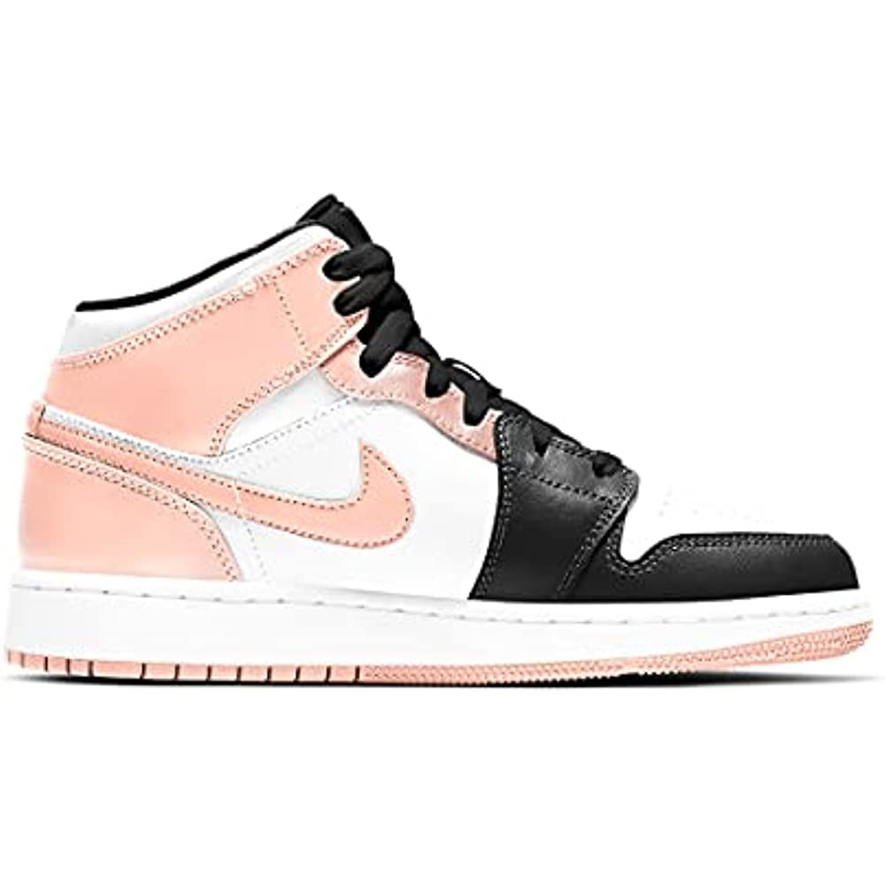 Gros Enfants Air Jordan 1 Mid Blanc-orange-noir Suisse