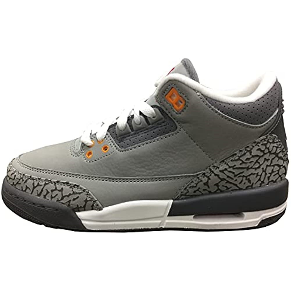 Gros Enfants Air Jordan 3 Retro Graphite-argent-sport Rouge Suisse