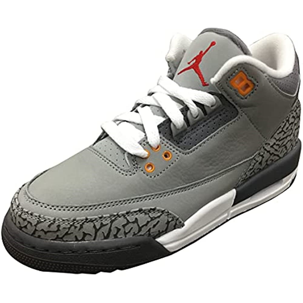 Gros Enfants Air Jordan 3 Retro Graphite-argent-sport Rouge Suisse