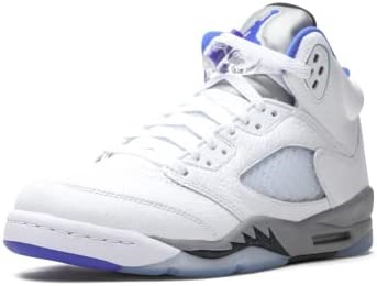 Gros Enfants Air Jordan 5 Retro Blanc-hyper Royal Suisse