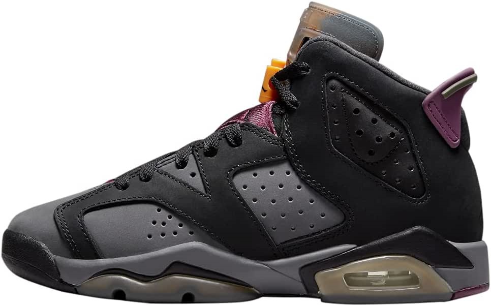 Gros Enfants Air Jordan 6 Retro Black-light Graphite-dark Grey Suisse