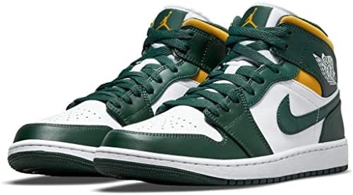 Homme Air Jordan 1 Mid Noble Vert-pollen-blanc Suisse