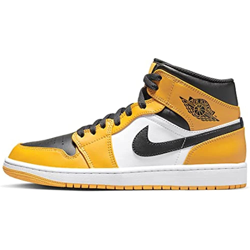 Homme Air Jordan 1 Mid Chaussures Taxi-blanc-noir Suisse