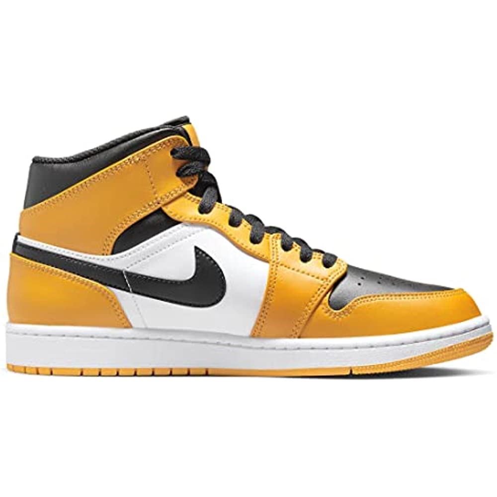 Homme Air Jordan 1 Mid Chaussures Taxi-blanc-noir Suisse