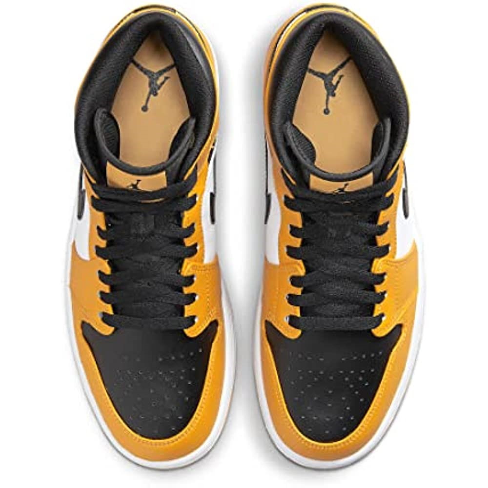 Homme Air Jordan 1 Mid Chaussures Taxi-blanc-noir Suisse