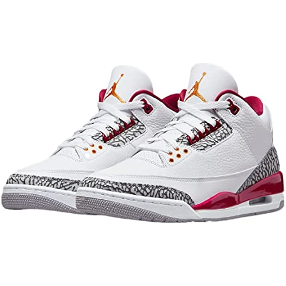 Homme Air Jordan 3 Retro Cuir Synthétique Baskets Cardinal Red-white-light Curry Suisse