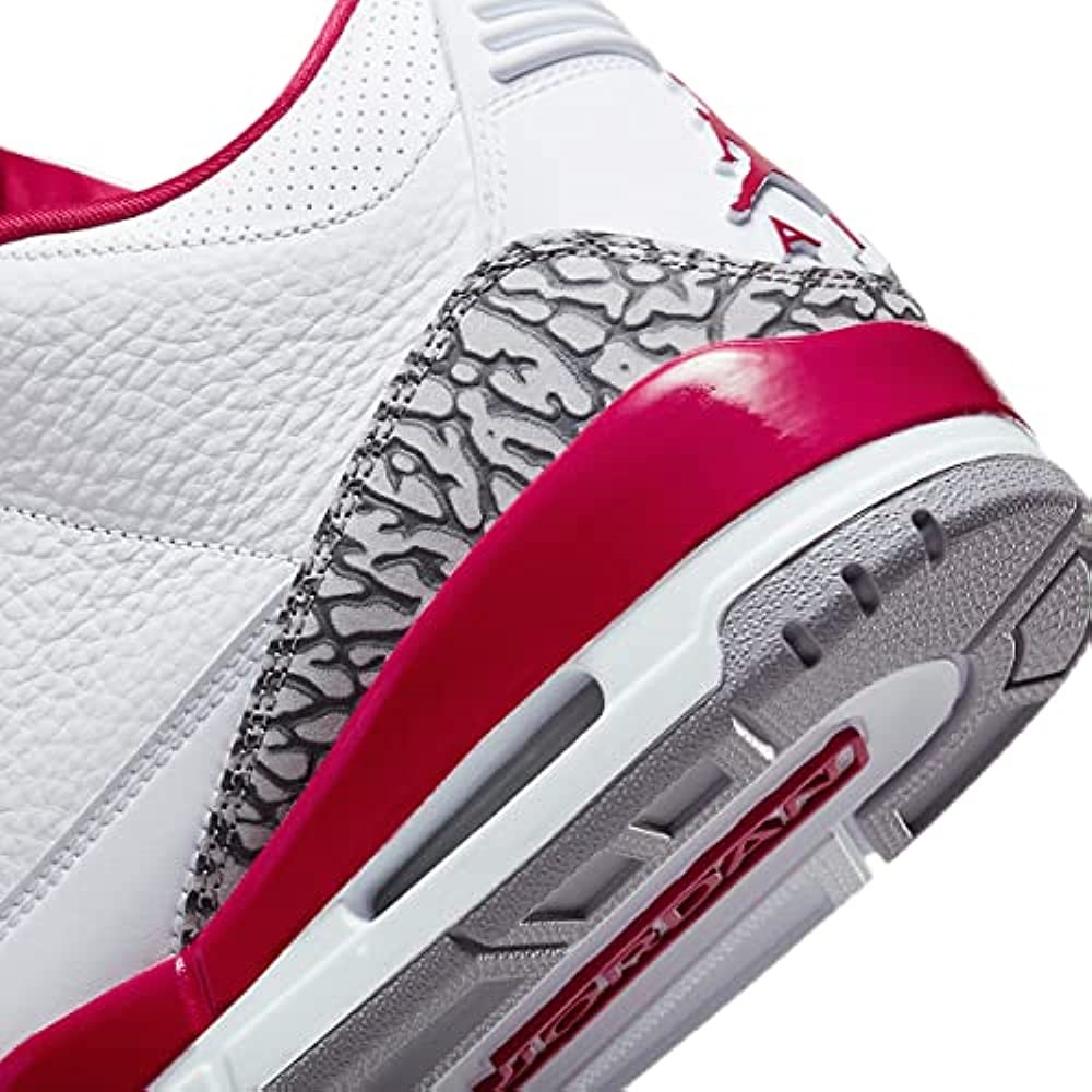 Homme Air Jordan 3 Retro Cuir Synthétique Baskets Cardinal Red-white-light Curry Suisse
