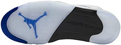 Homme Air Jordan 5 Retro Furtif Blanc-bleu-gris Suisse