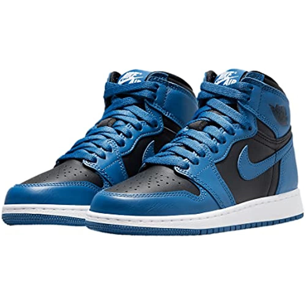 Nike Kids Air Jordan 1 Retro High Og Gs Chaussure De Basket Bleu Foncé-noir Suisse