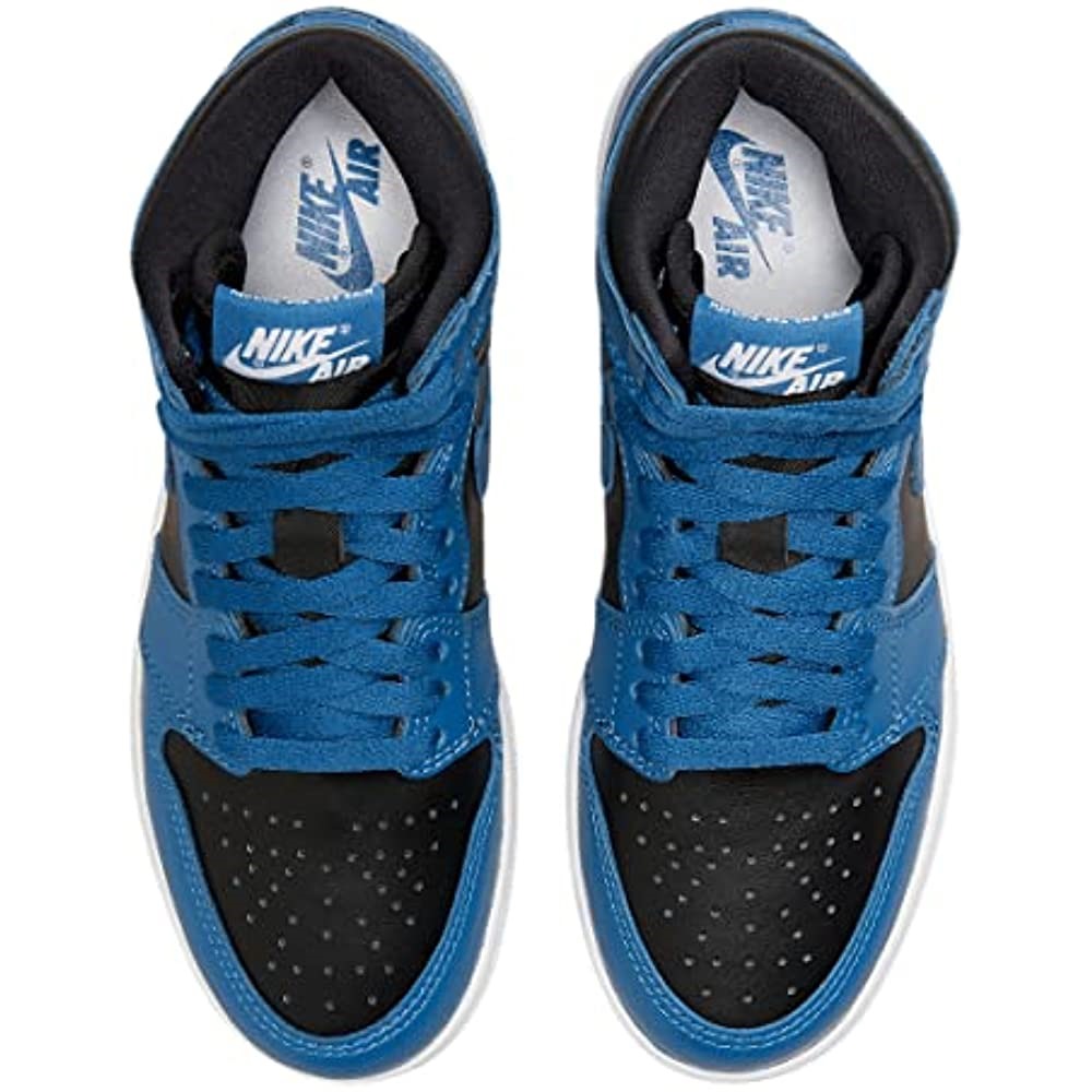 Nike Kids Air Jordan 1 Retro High Og Gs Chaussure De Basket Bleu Foncé-noir Suisse