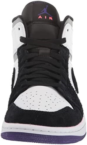 Nike Air Jordan 1 Mid Se Court Violet Daim Blanc-court Violet-noir Suisse