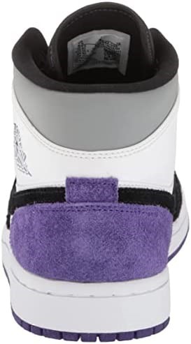 Nike Air Jordan 1 Mid Se Court Violet Daim Blanc-court Violet-noir Suisse