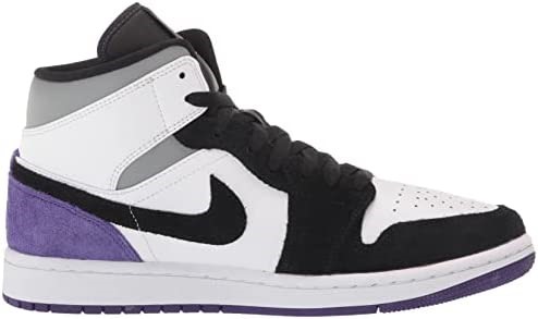 Nike Air Jordan 1 Mid Se Court Violet Daim Blanc-court Violet-noir Suisse