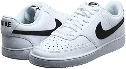Nike Homme Court Vision Low Sneaker Air Jordan Blanc-noir Blanc Suisse