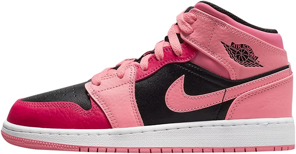 Nike Unisex Air Jordan 1 Mid(gs) Sneaker Kids Coral Chalk-pinksicle Suisse