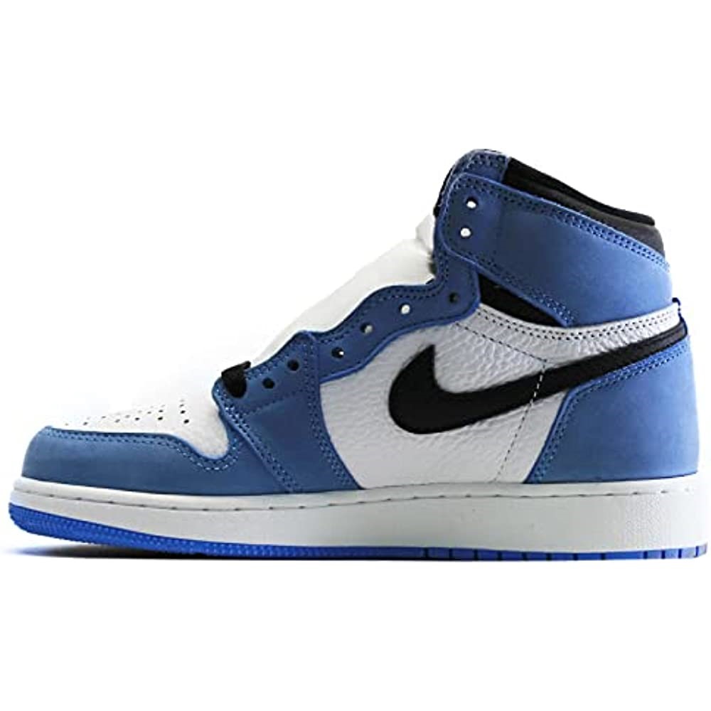 Jeunesse Air Jordan 1 Retro High Og Gs Cuir Baskets Blanc-noir-bleu Suisse
